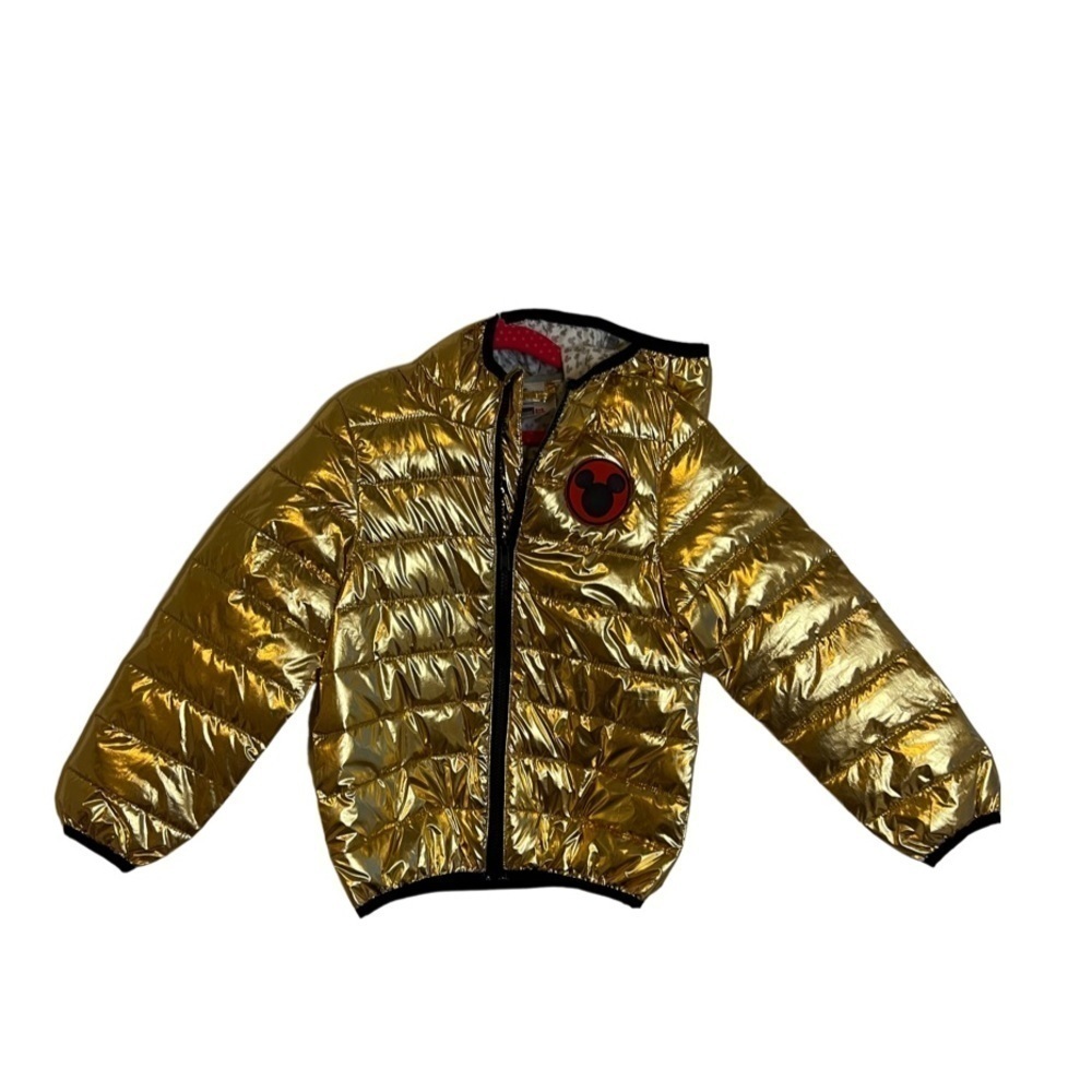 𝅺DISNEY Puffer Jacket in Gold Size 5 T